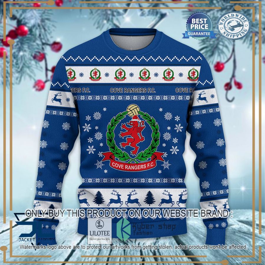 cove rangers f c christmas sweater 2 42825