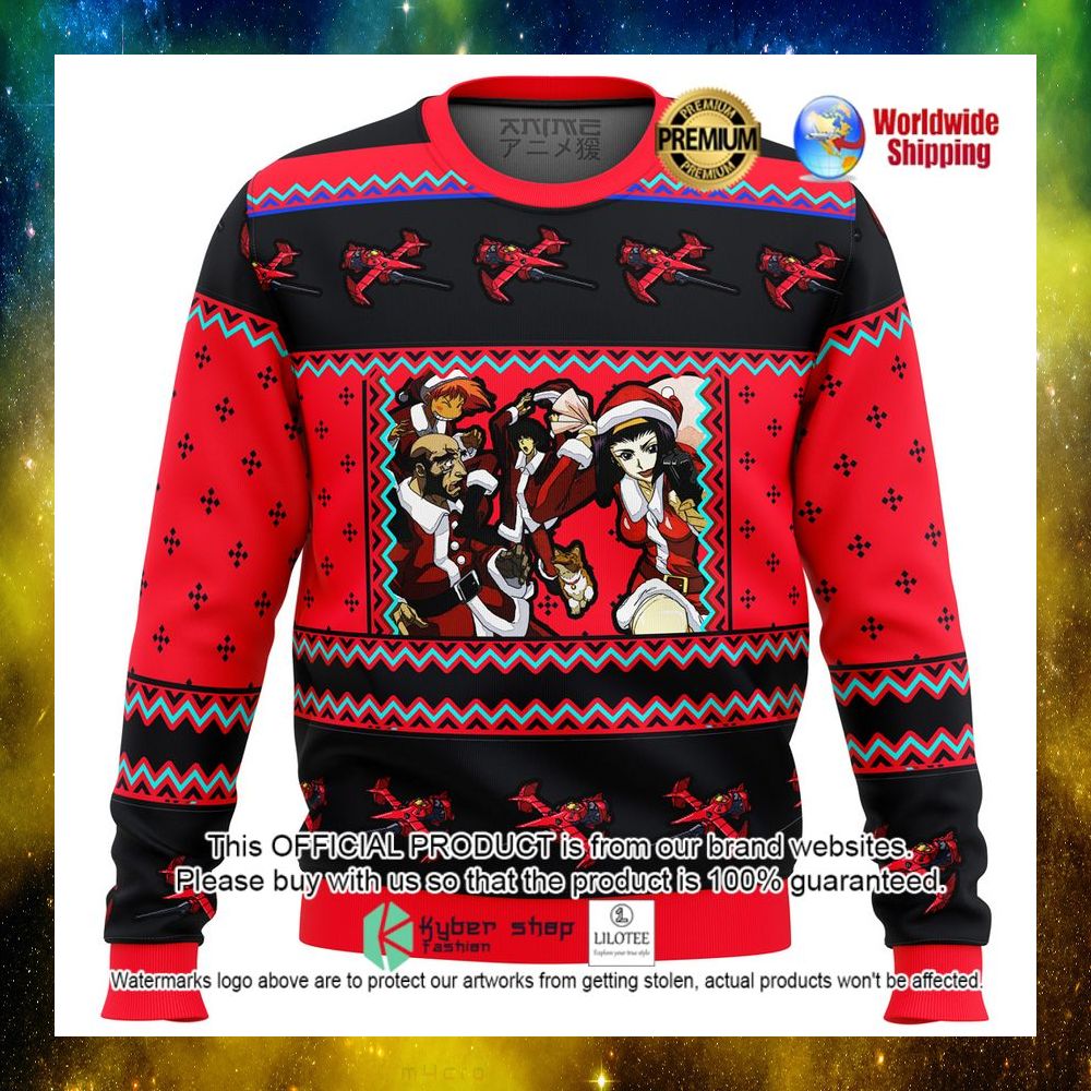 cowboy bebop holiday christmas sweater 1 165