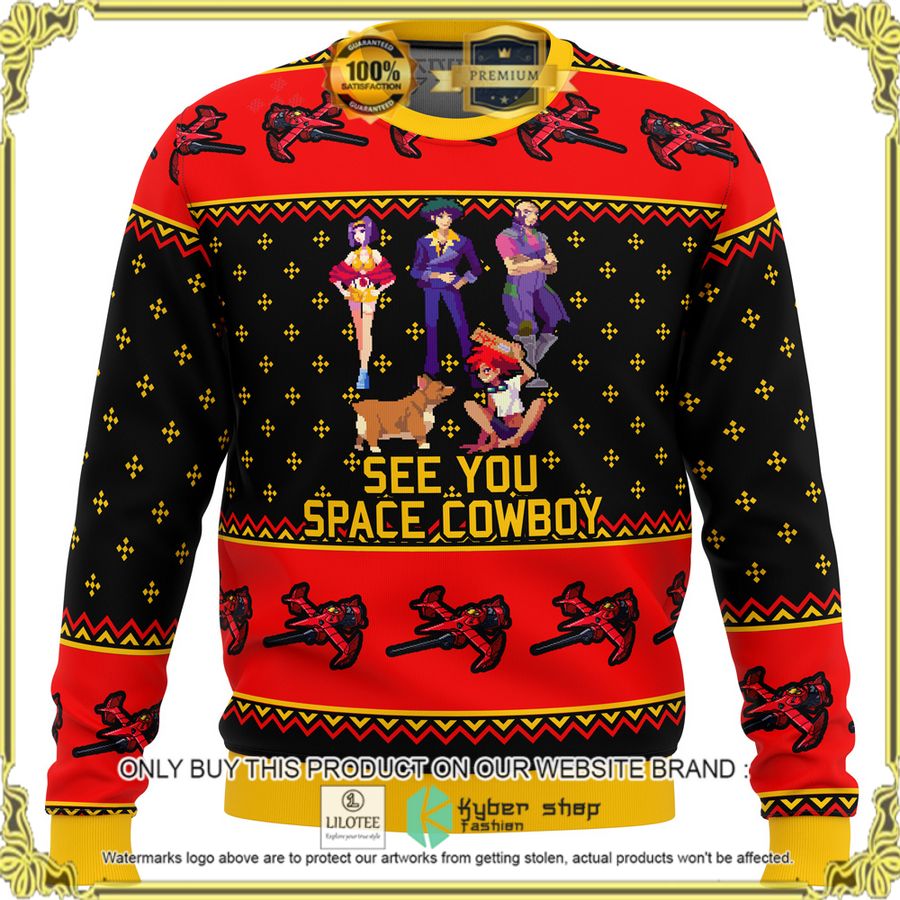cowboy bebop see you space cowboy christmas sweater 1 26970