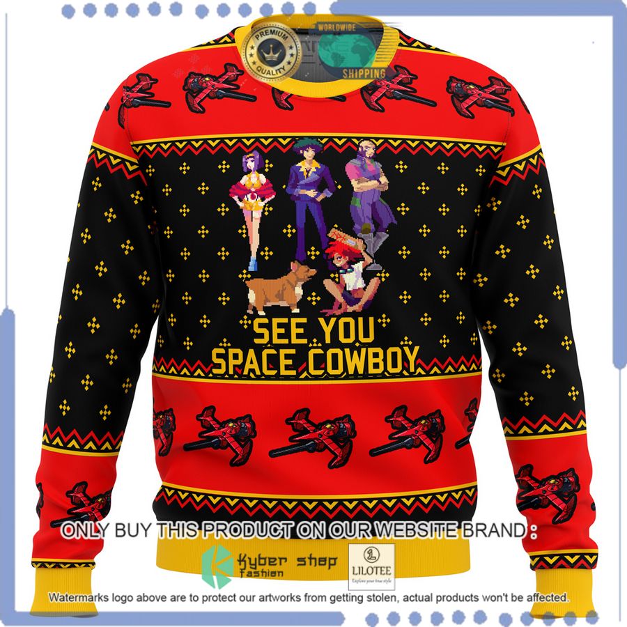 cowboy bebop see you space cowboy christmas sweater 1 61663
