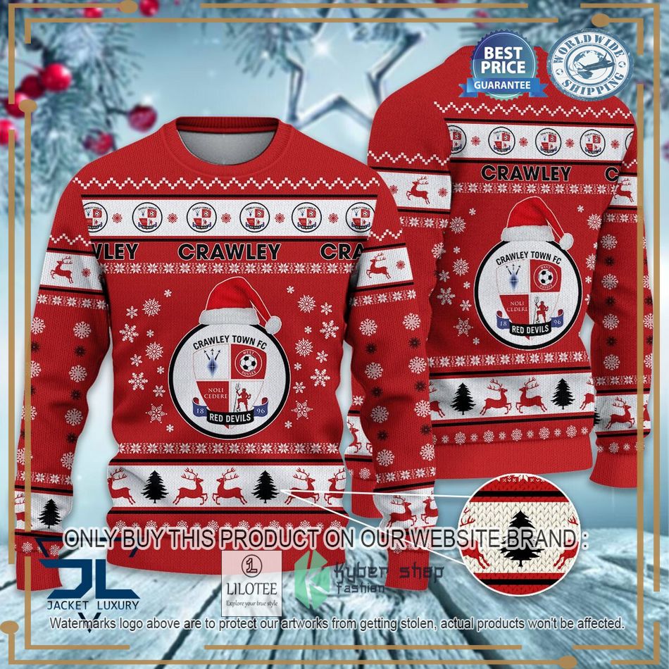 Crawley Town EFL Ugly Christmas Sweater - LIMITED EDITION 6