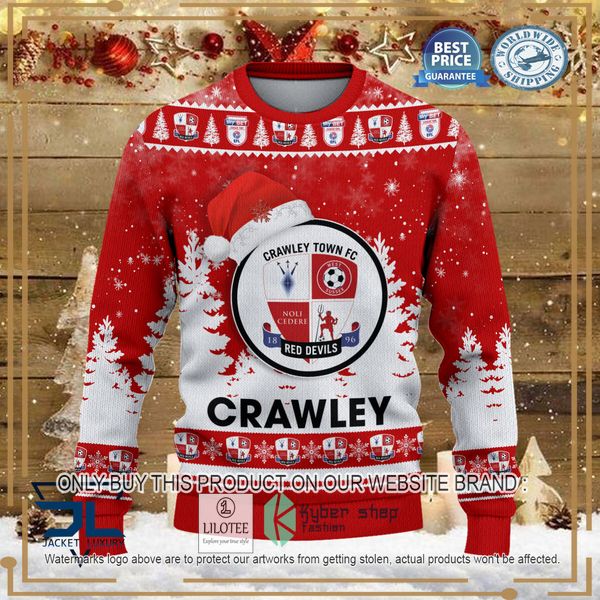 crawley town red christmas sweater 2 38206