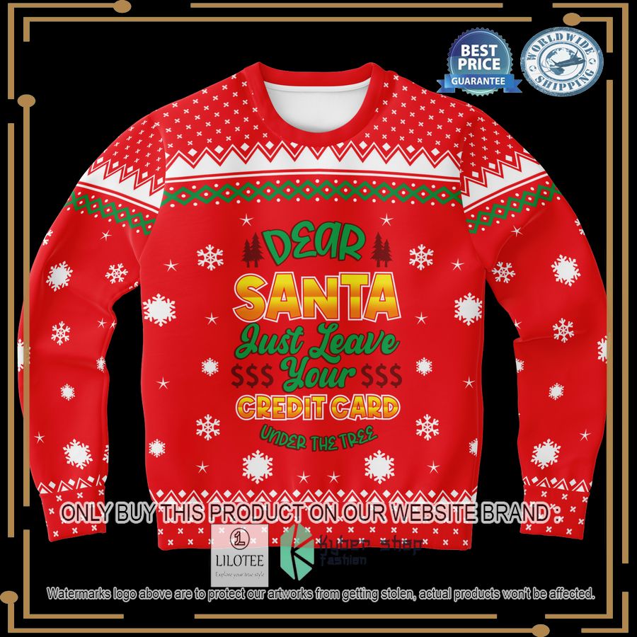 credit card christmas sweater 1 39486