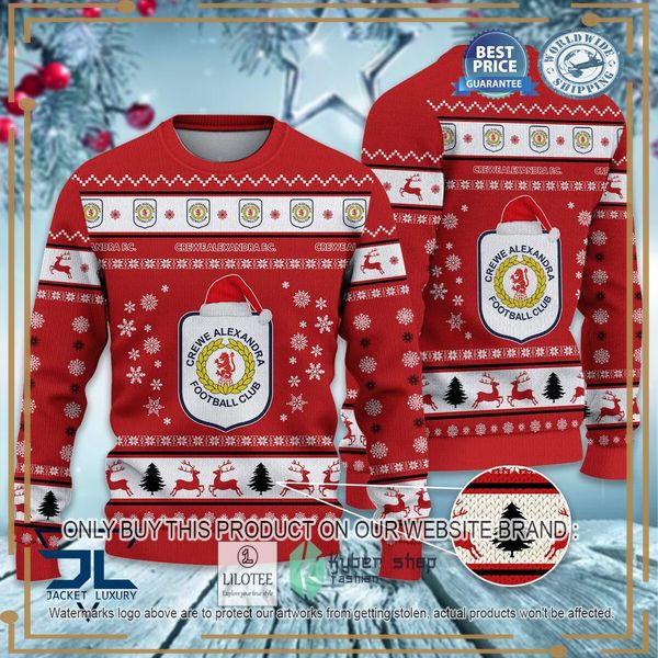 crewe alexandra red christmas sweater 1 73260