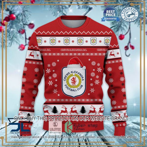 crewe alexandra red christmas sweater 2 90375