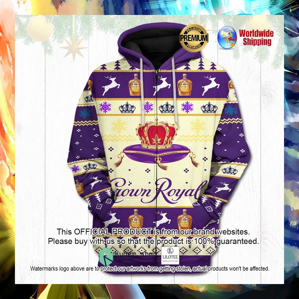 crown royal 3d hoodie shirt 1 977