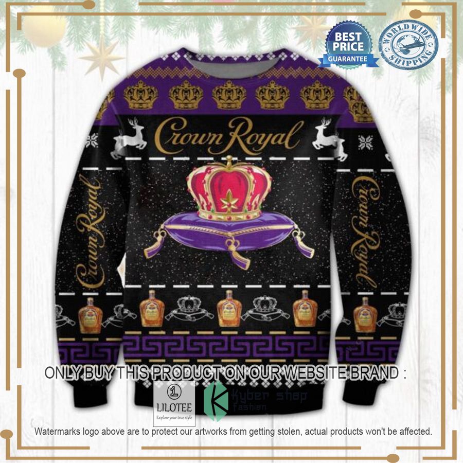 Crown Royal black galaxy Ugly Christmas Sweater - LIMITED EDITION 3