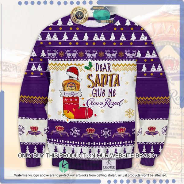 crown royal dear santa woolen knitted sweater 1 35269
