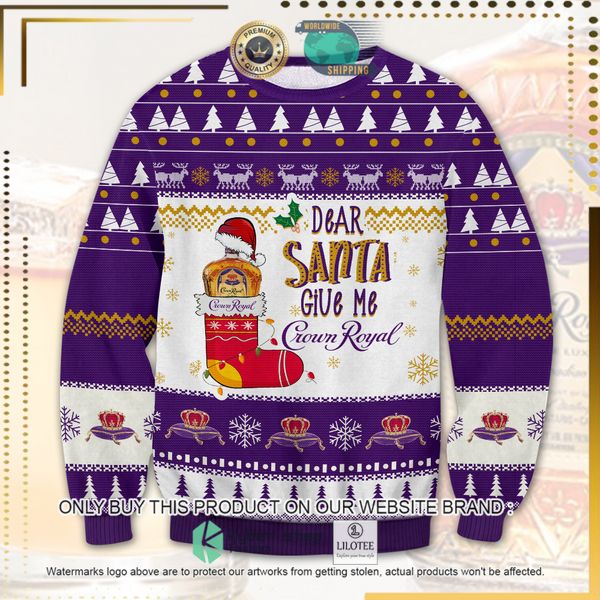crown royal dear santa woolen knitted sweater 1 59435