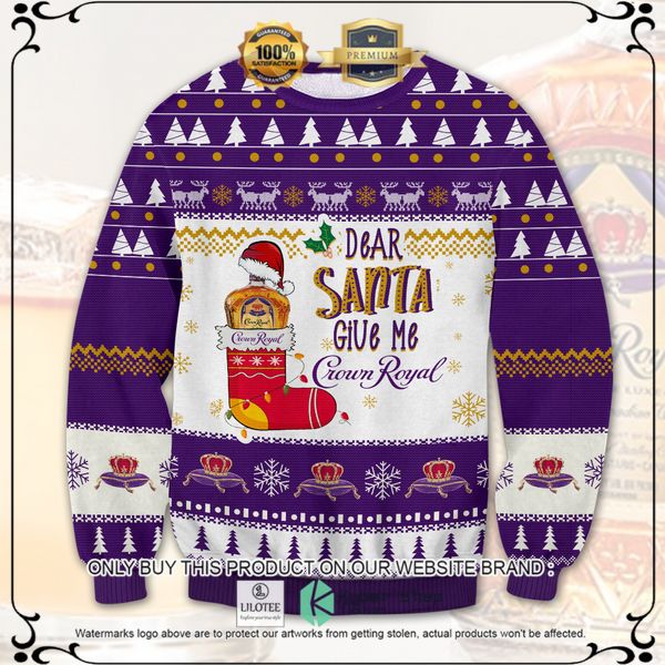 crown royal dear santa woolen knitted sweater 1 82241