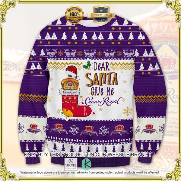 crown royal dear santa woolen knitted sweater 1 86568