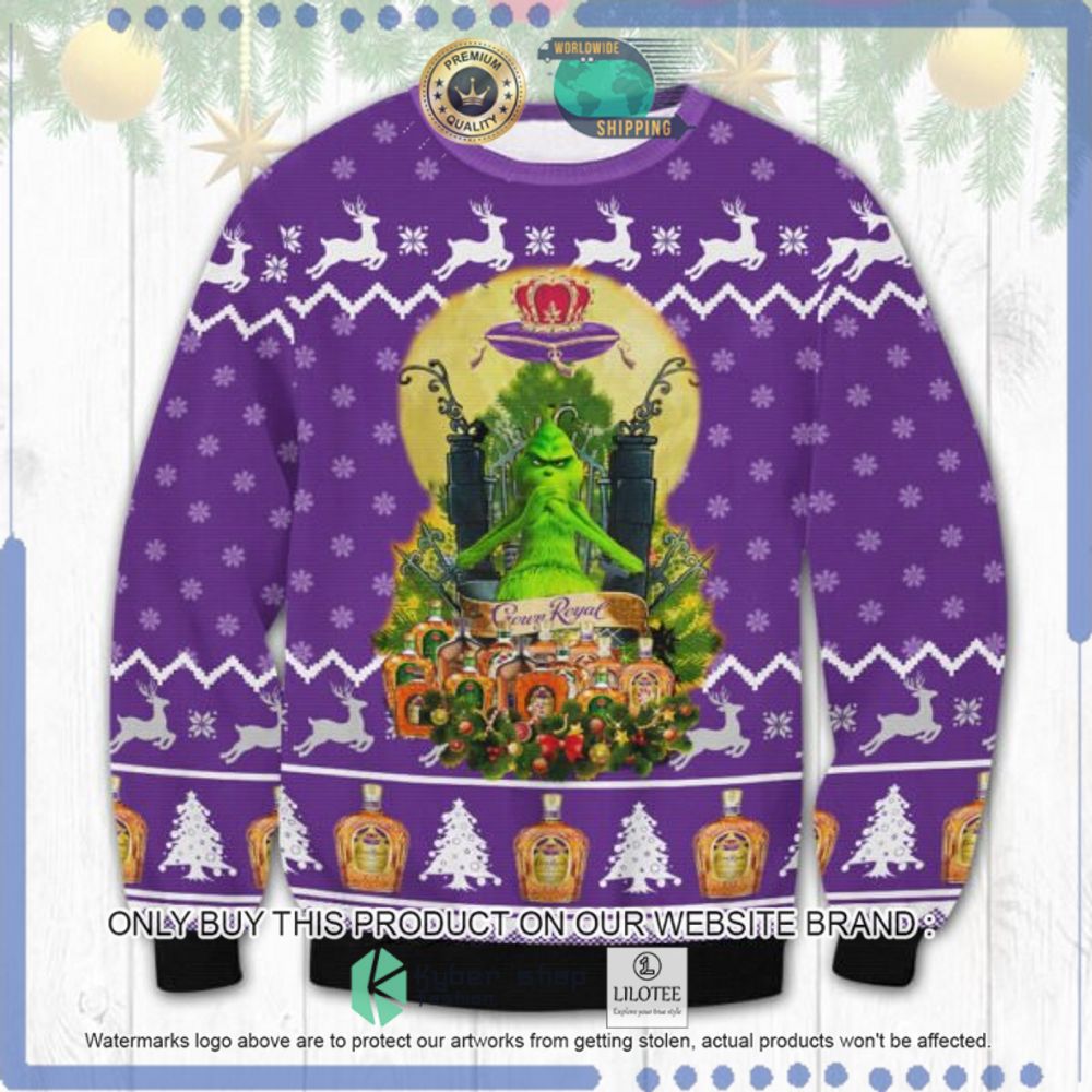 Crown Royal Grinch Ugly Christmas Sweater - LIMITED EDITION 6