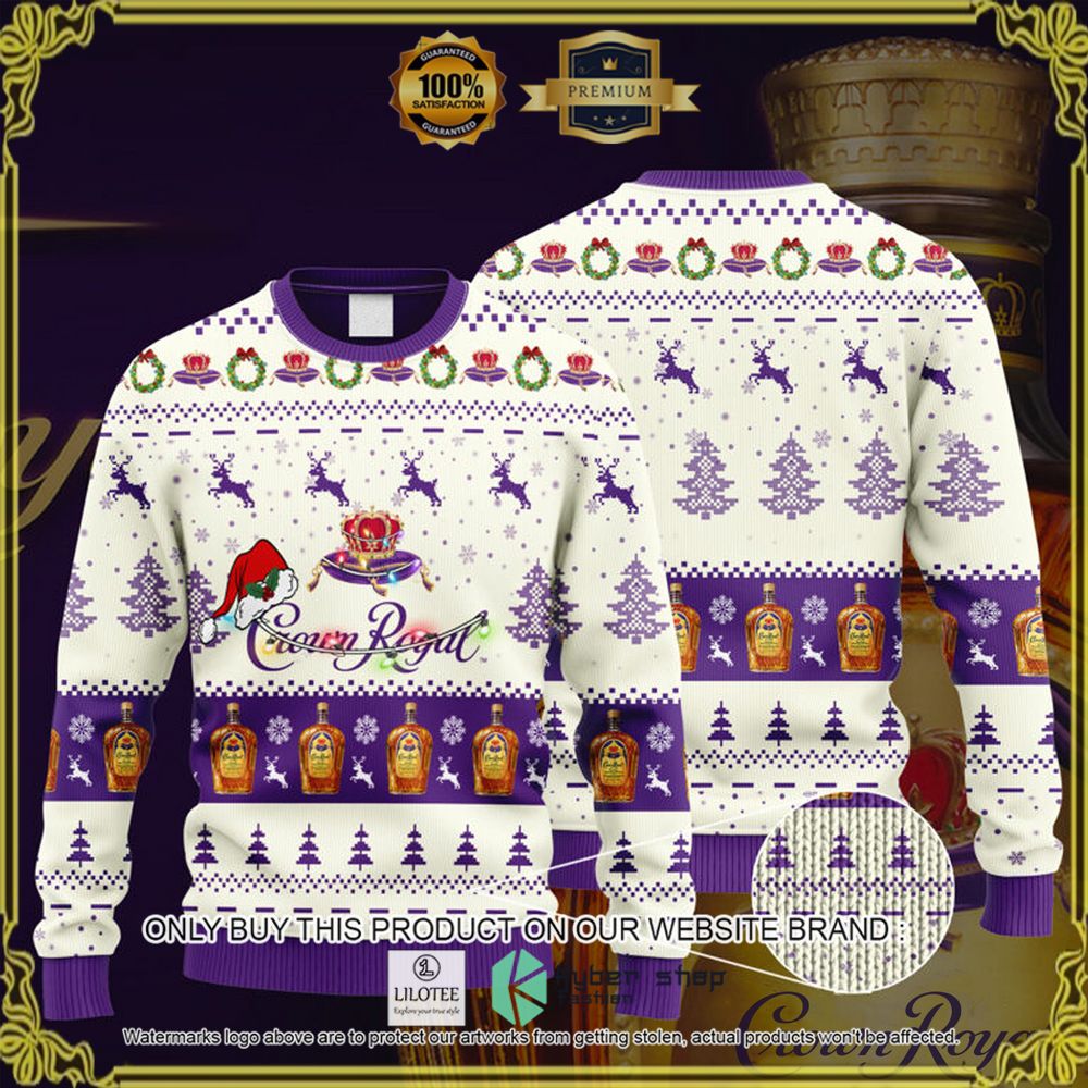 crown royal santa hat knitted christmas sweater 1 24518