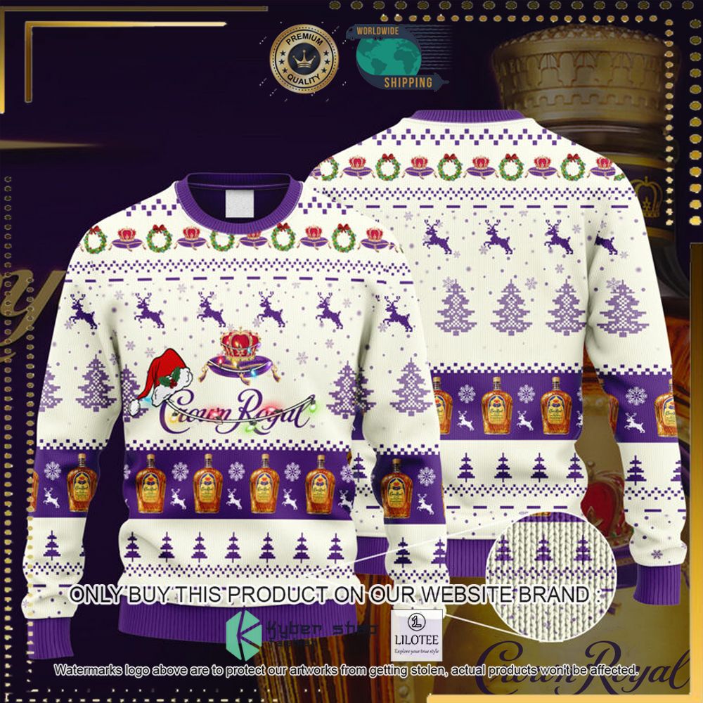 crown royal santa hat knitted christmas sweater 1 69612