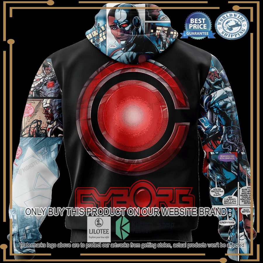 cyborg dc comics universe comic page hoodie hoodie mask 2 735