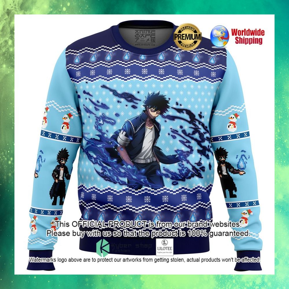 dabi blueflame my hero academia anime christmas sweater 1 818