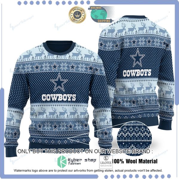 dallas cowboys nfl woolen knitted sweater 1 25311