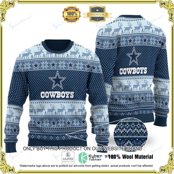 dallas cowboys nfl woolen knitted sweater 1 3883