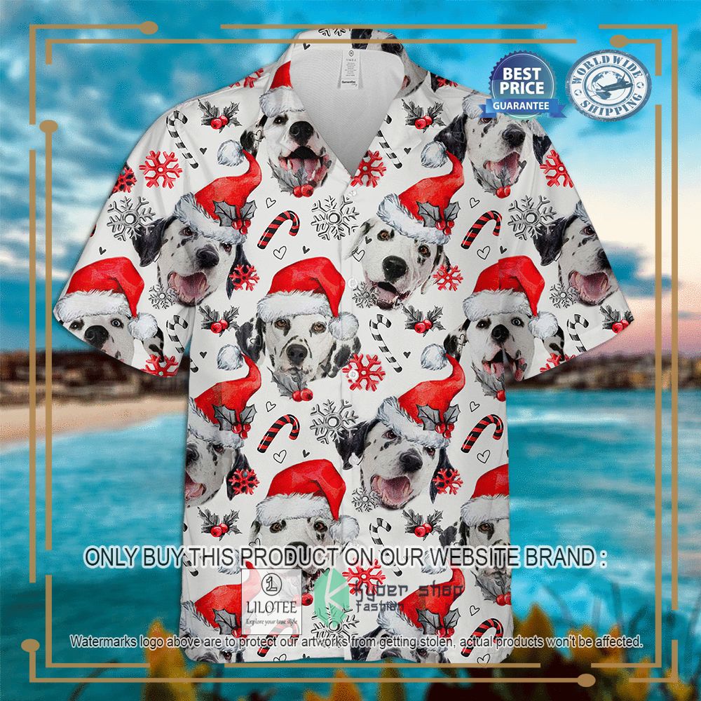 Dalmatian Christmas Hawaiian Shirt 4