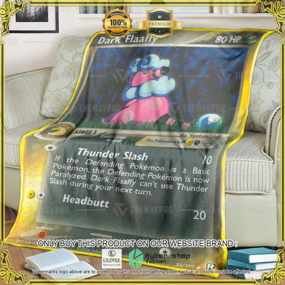 Dark Flaaffy Custom Pokemon Soft Blanket - LIMITED EDITION 6