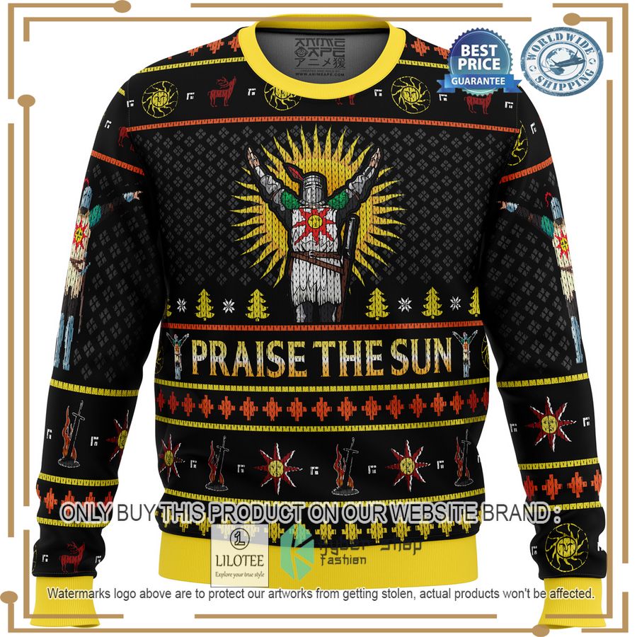 dark souls praise the sun christmas sweater 1 27639