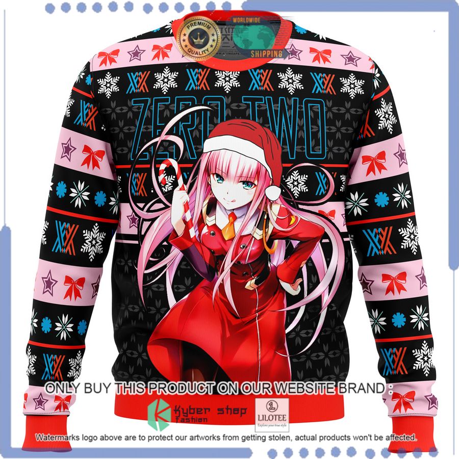 darling in the franxx zero two christmas sweater 1 46098