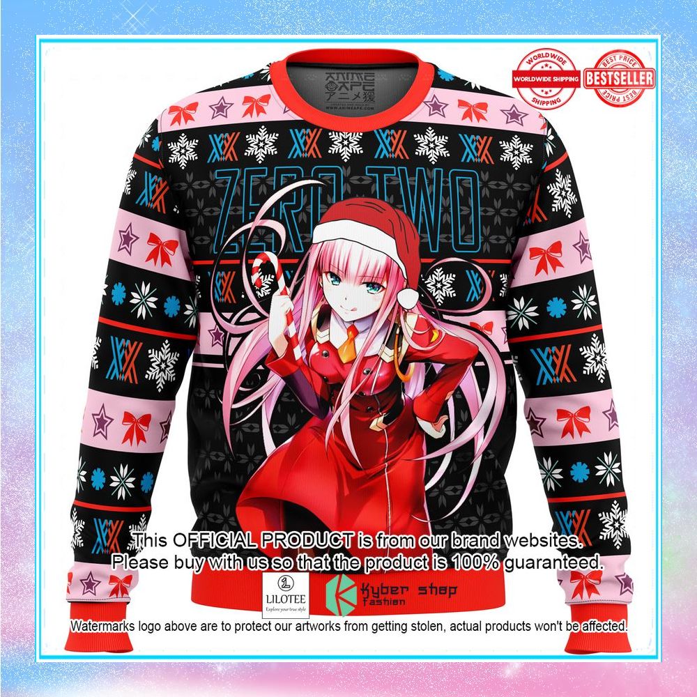 darling in the franxx zero two sweater christmas 1 809