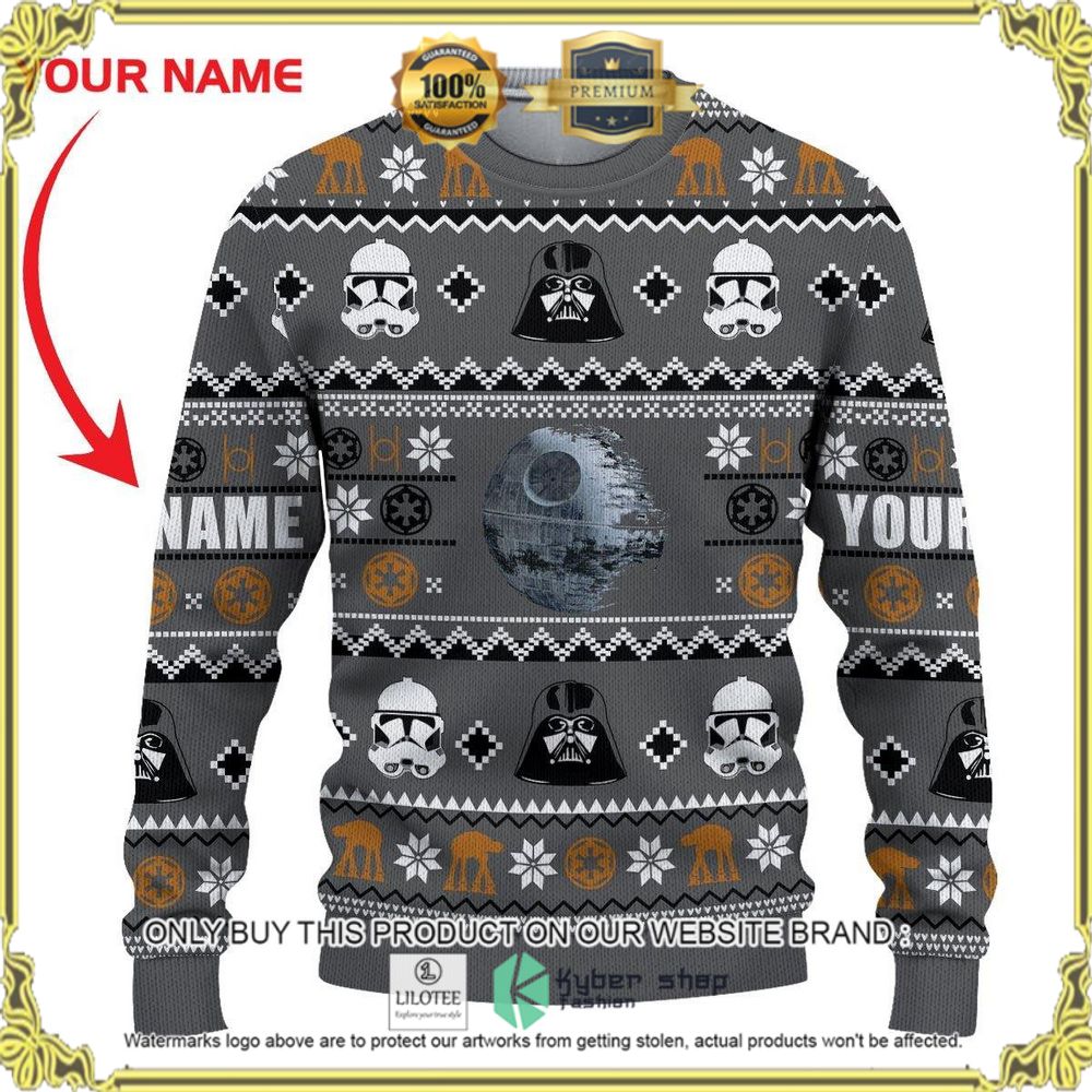 darth vader stormtrooper star wars your name christmas sweater 1 39433