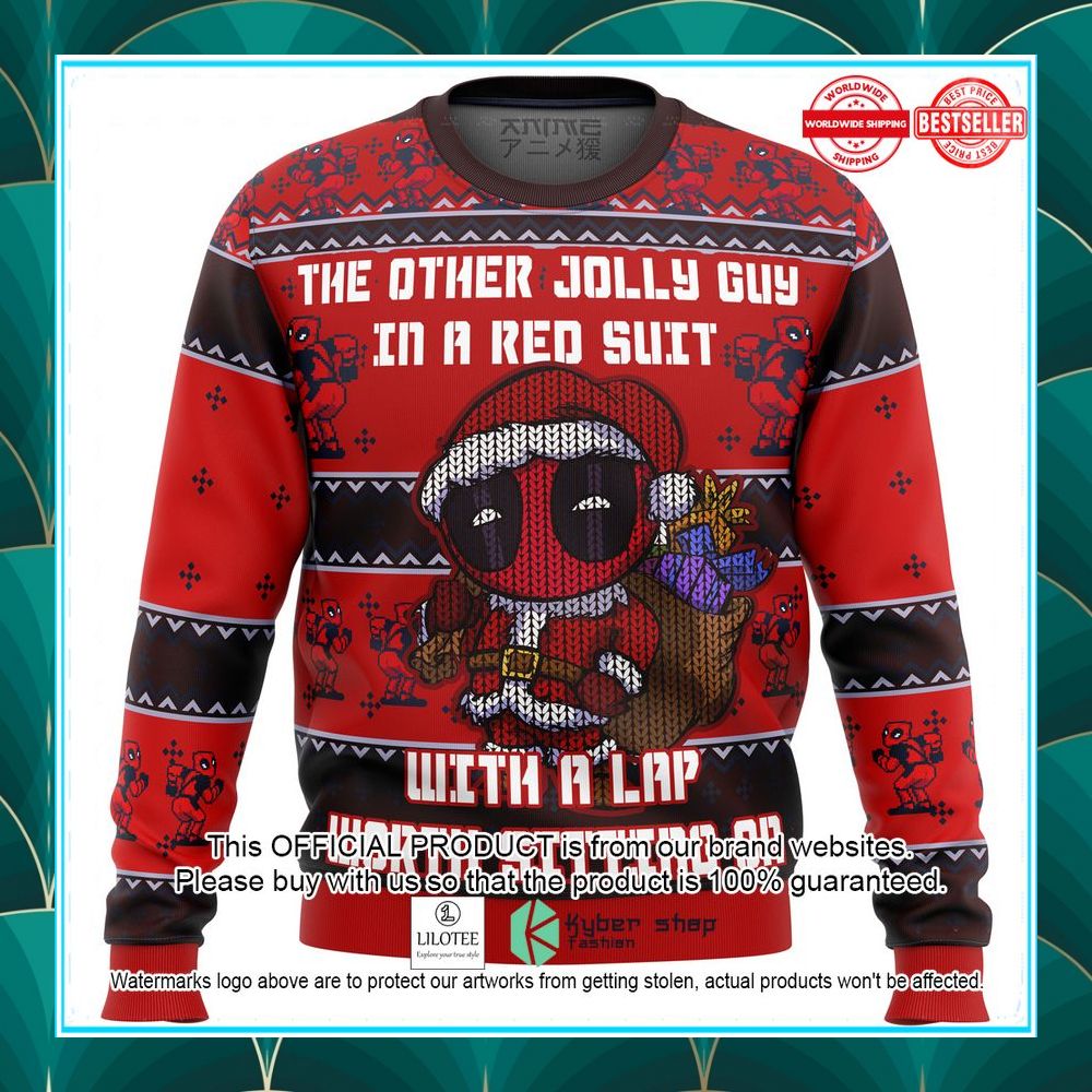 deadpool the other jolly guy in a red suit sweater 1 78