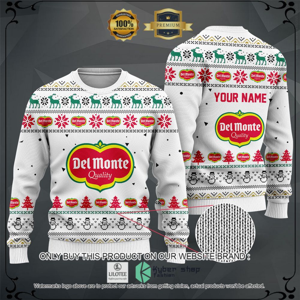 del monte quality your name white christmas sweater hoodie sweater 1 49983
