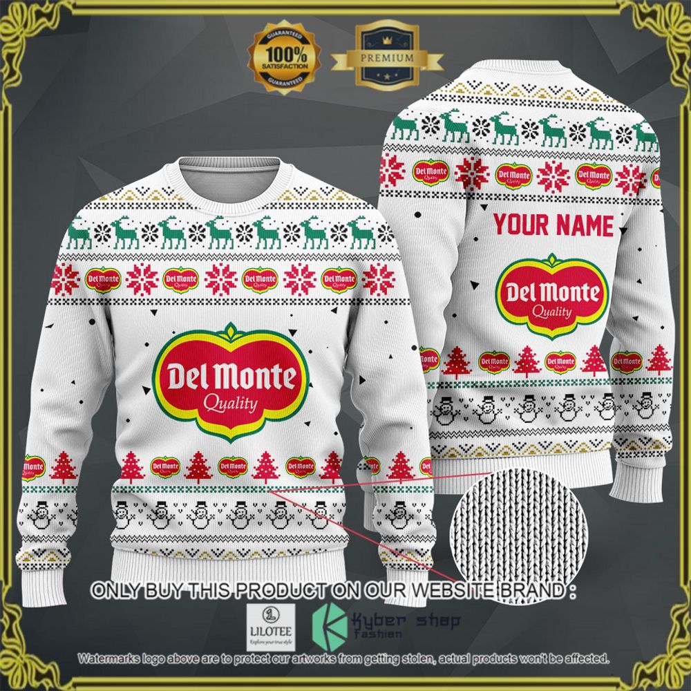 del monte quality your name white christmas sweater hoodie sweater 1 77968