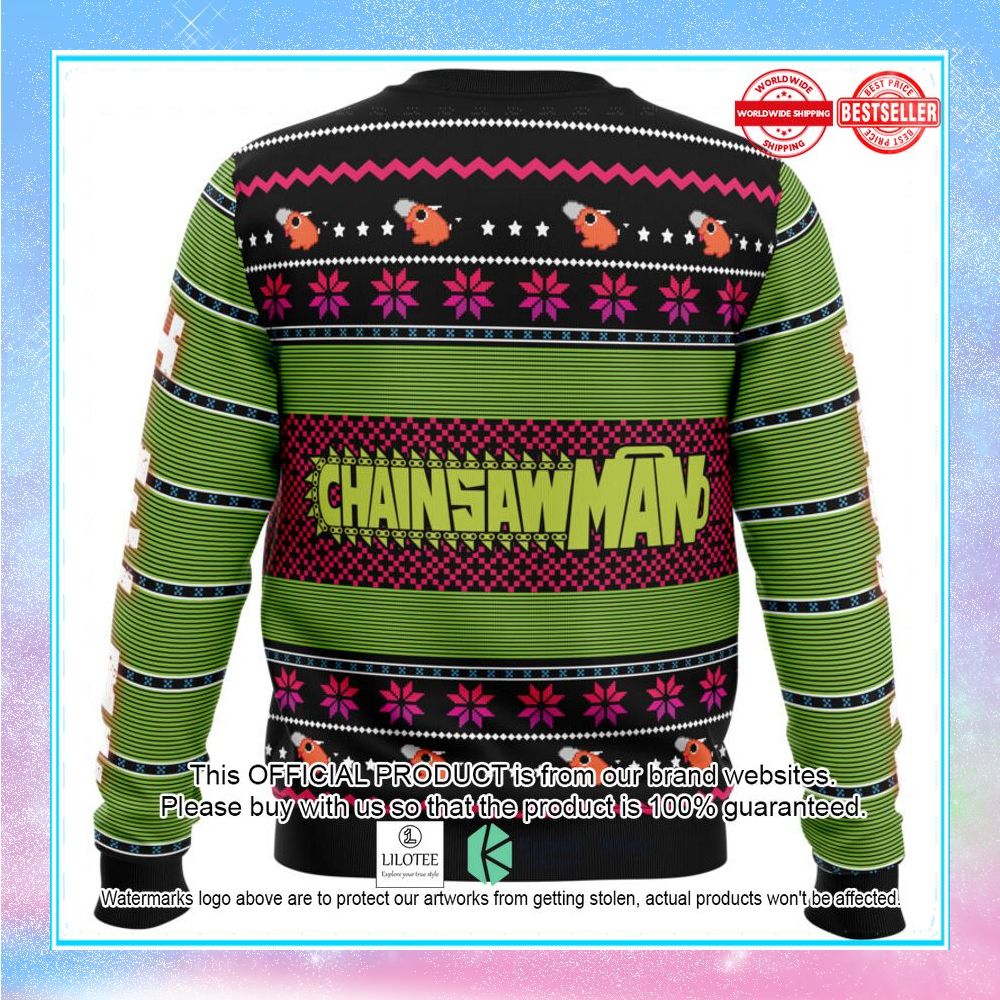 denji chainsaw man sweater christmas 2 919