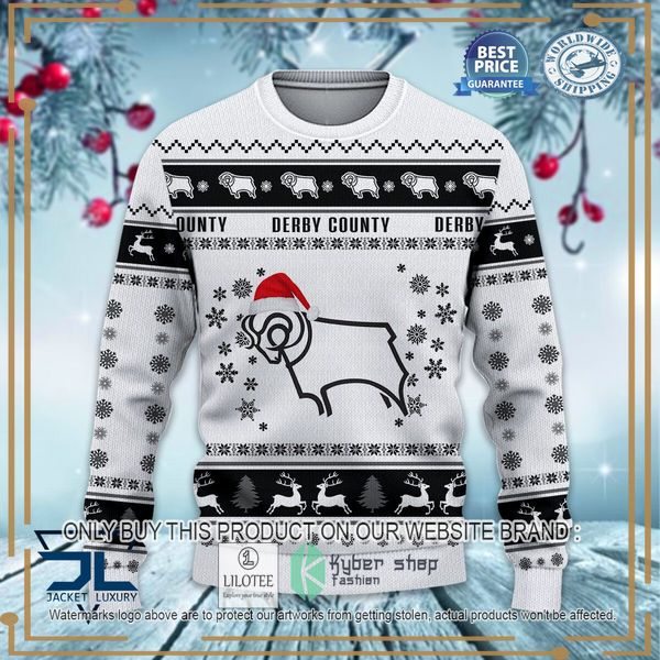 derby county white christmas sweater 2 87268