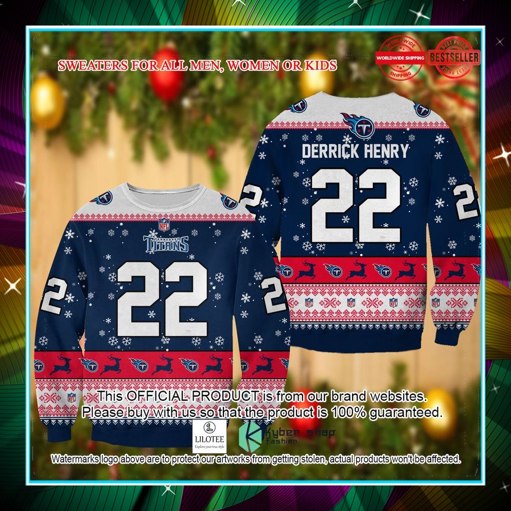 derrick henry tennessee titans christmas sweater 1 656