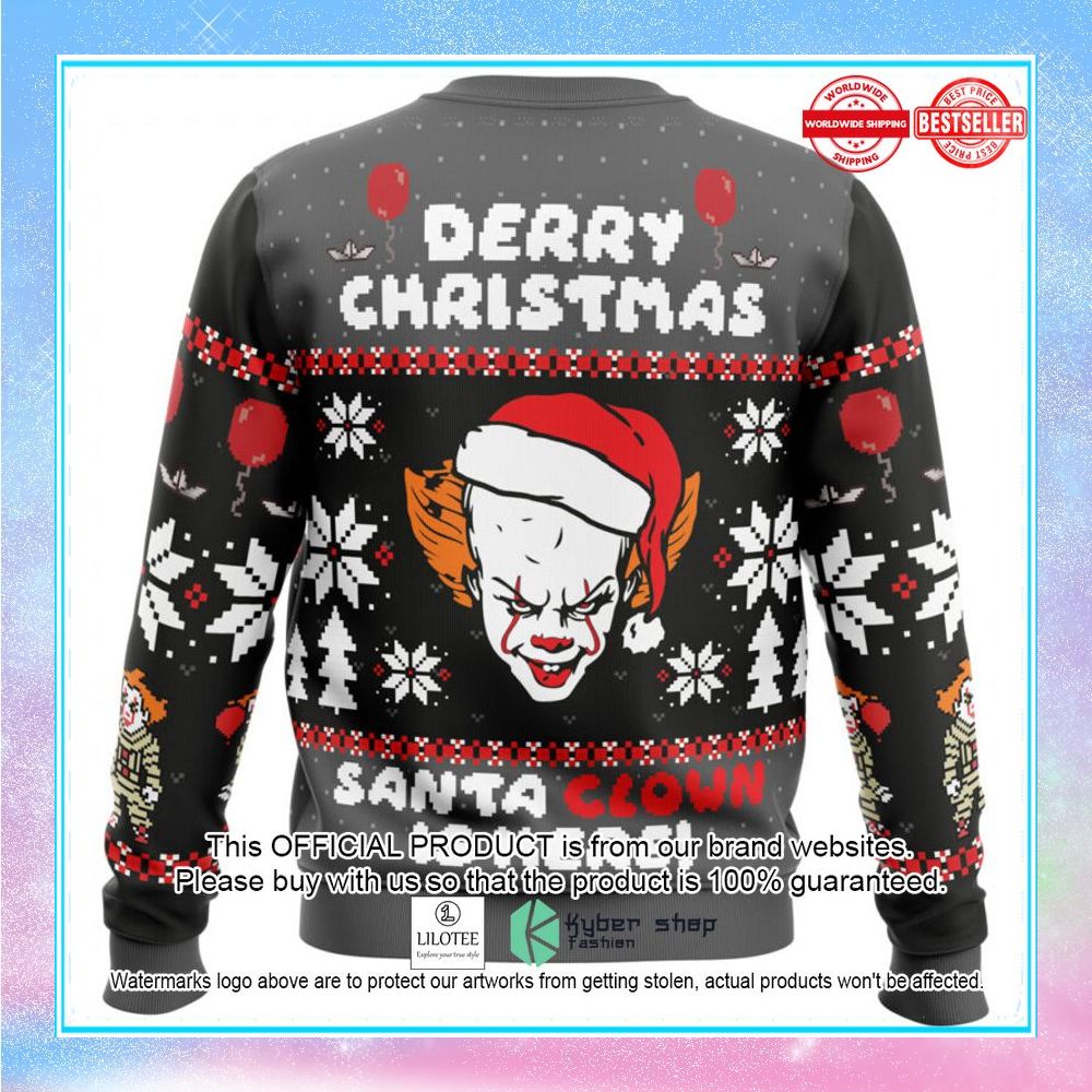 derry christmas pennywise the clown sweater christmas 2 675