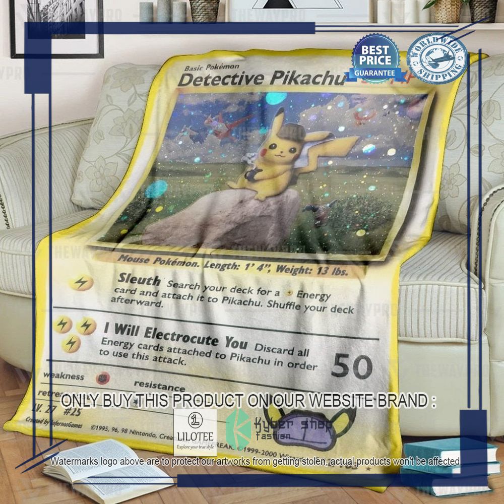 Detective Pikachu Pokemon Blanket - LIMITED EDITION 6