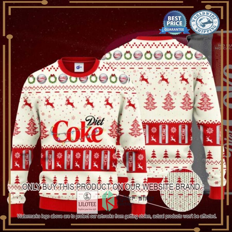 Diet Coke Santa Hat Ugly Christmas Sweater - LIMITED EDITION 3