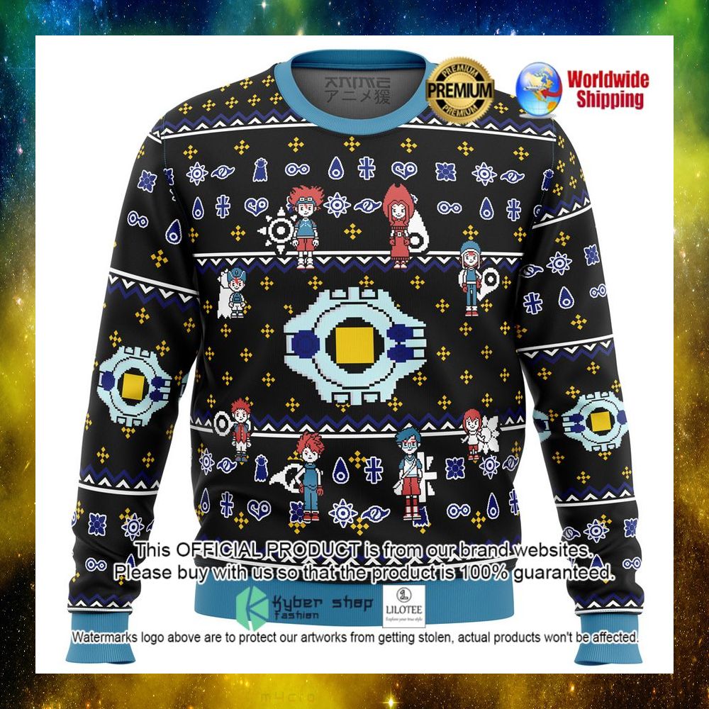 digimon characters christmas sweater 1 279