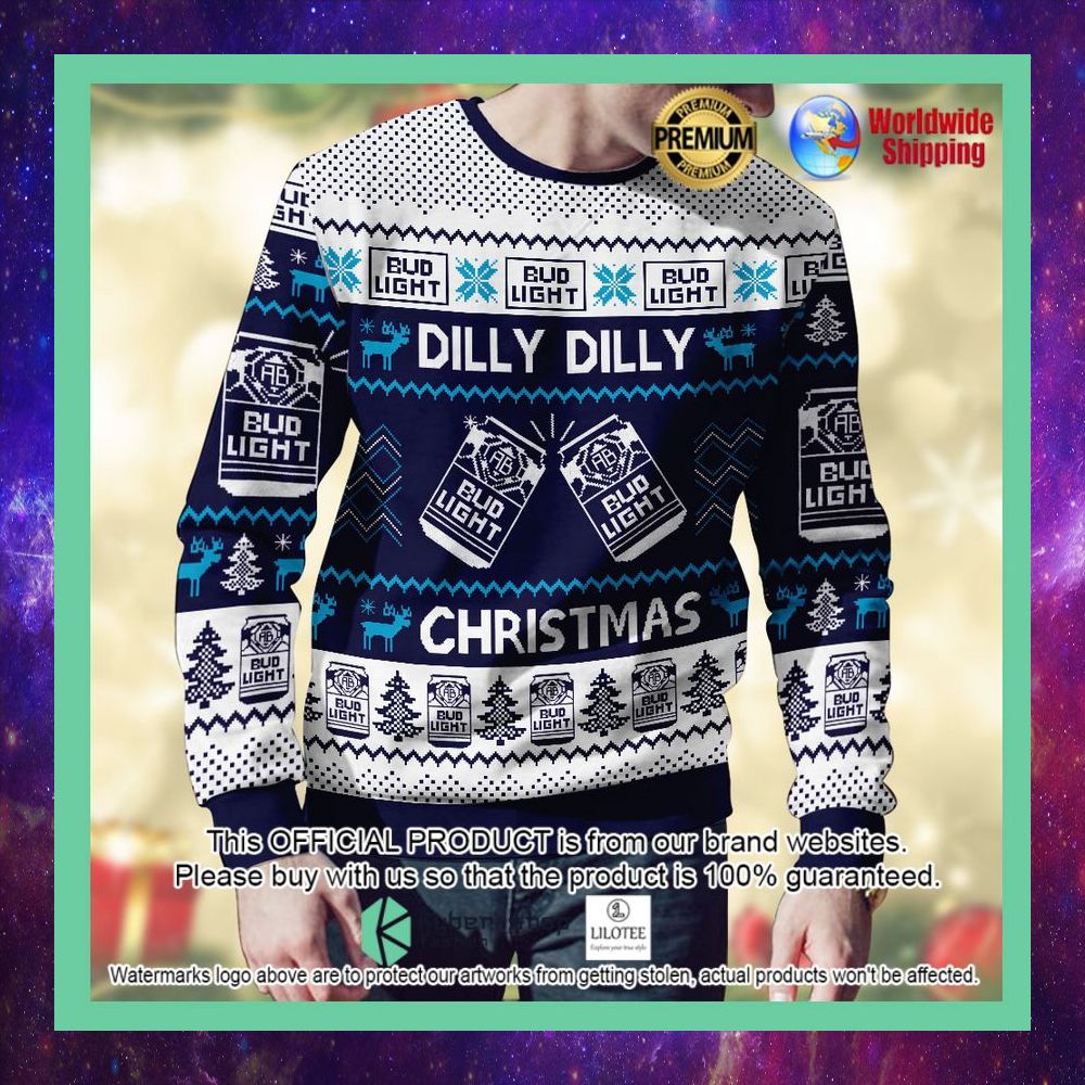 dilly dilly bud light christmas sweater 1 536