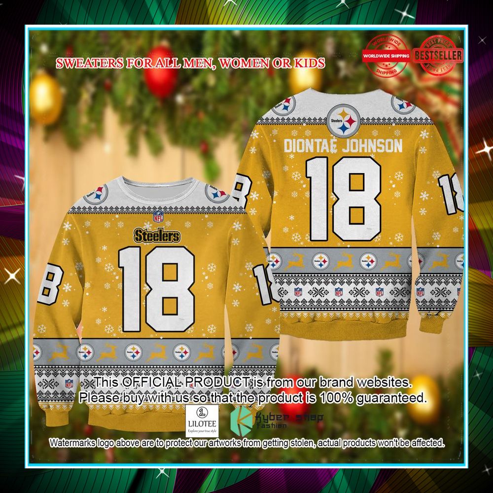 diontae johnson pittsburgh steelers christmas sweater 1 187