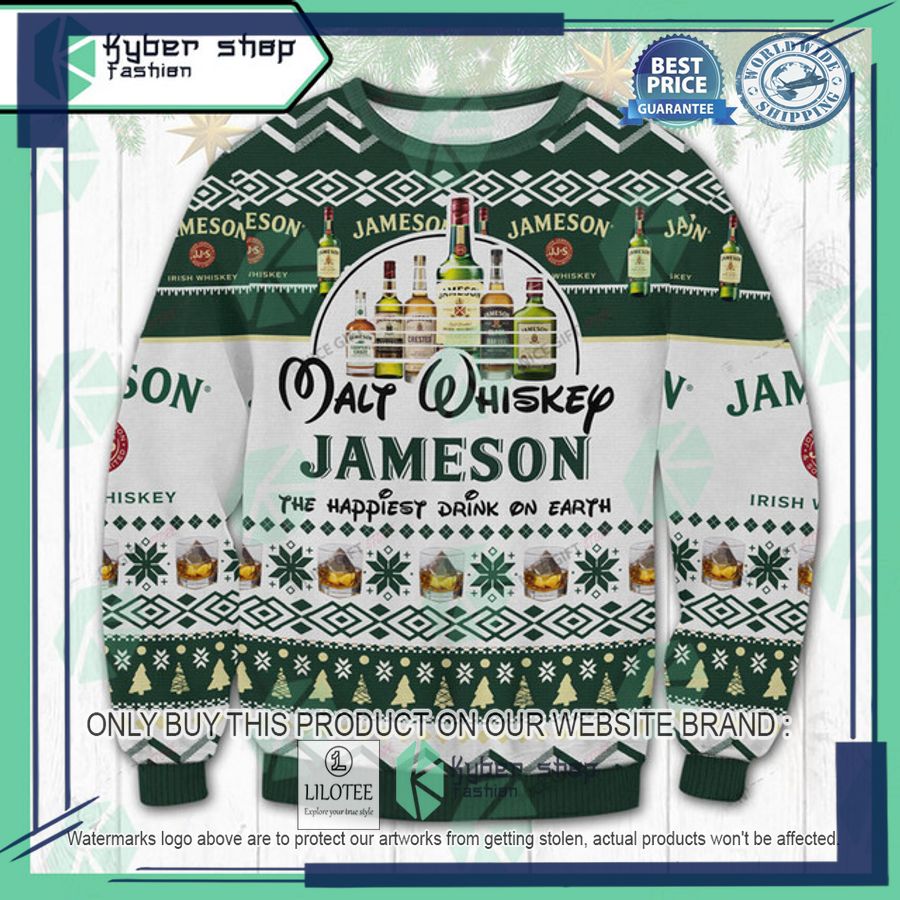 disney jameson irish whiskey the happiest dink on earth ugly christmas sweater 1 14614