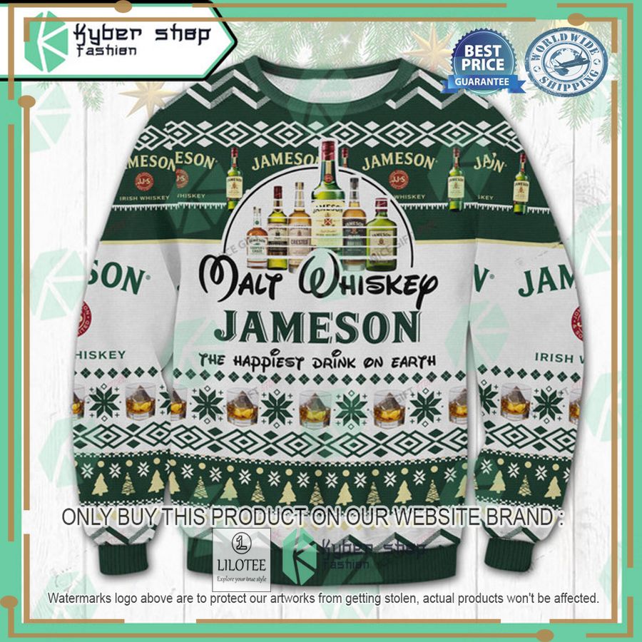 disney jameson irish whiskey the happiest dink on earth ugly christmas sweater 1 63169
