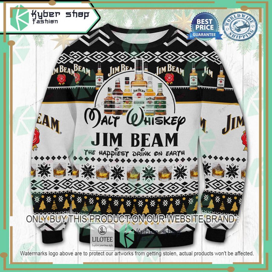 disney jim beam the happiest dink on earth ugly christmas sweater 1 27776