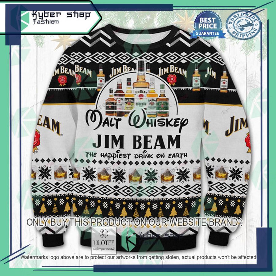 disney jim beam the happiest dink on earth ugly christmas sweater 1 66285