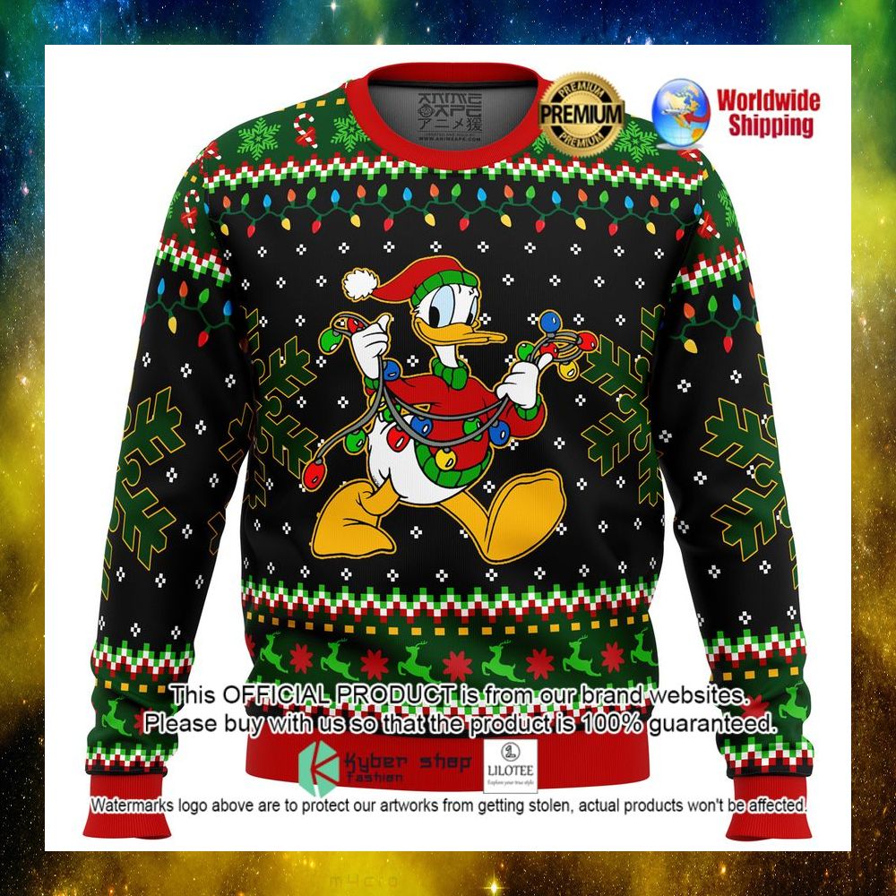 donald duck disney lights christmas sweater 1 449