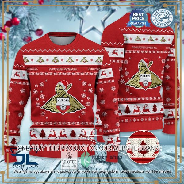 doncaster rovers red christmas sweater 1 4493