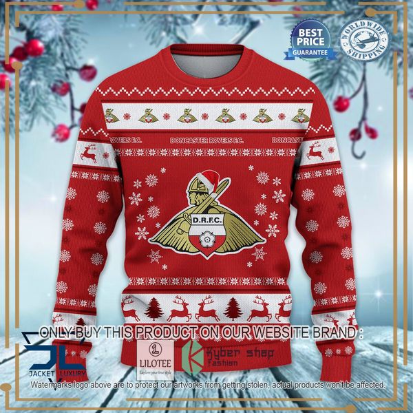 doncaster rovers red christmas sweater 2 81122