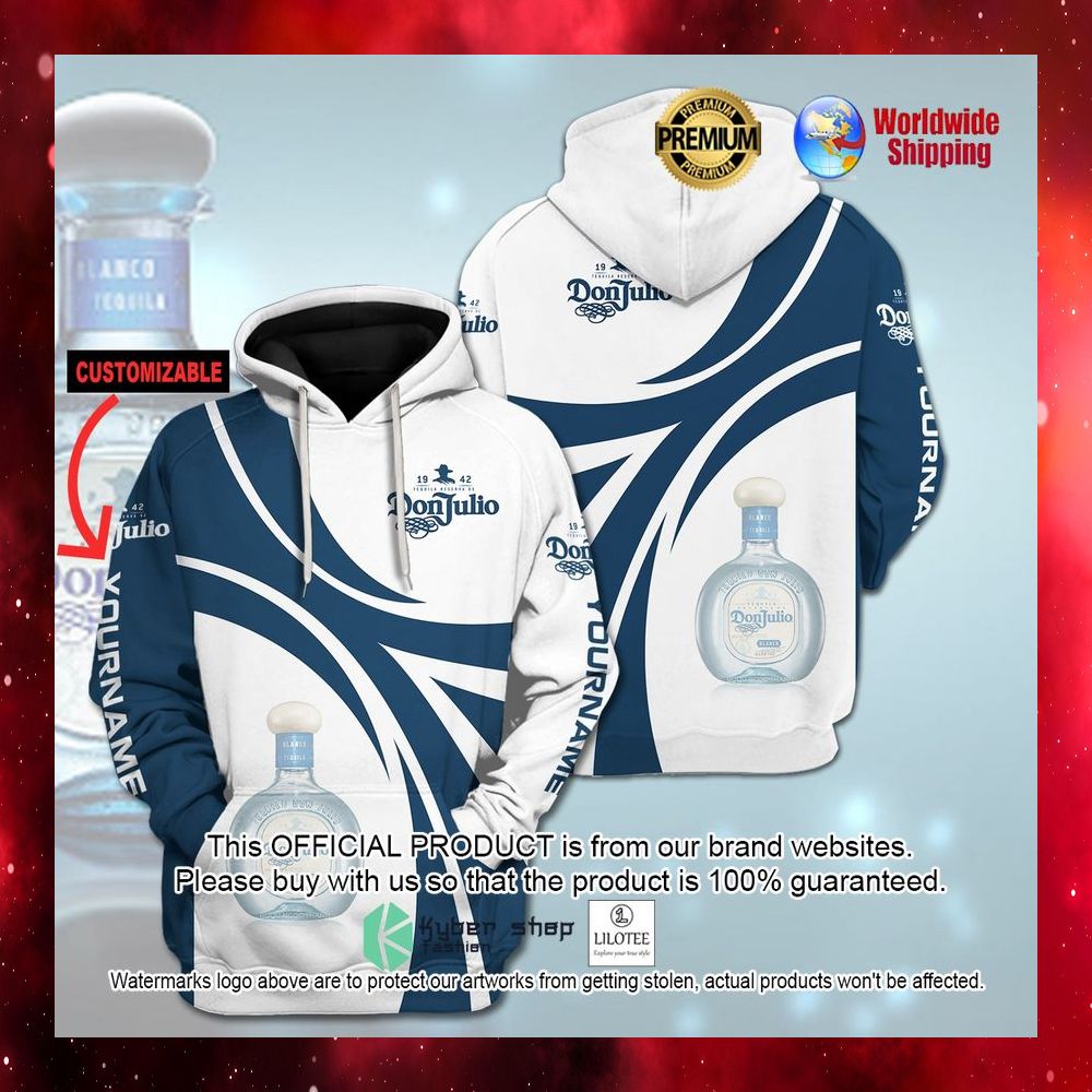 donjulio custom name white navy 3d hoodie shirt 1 776