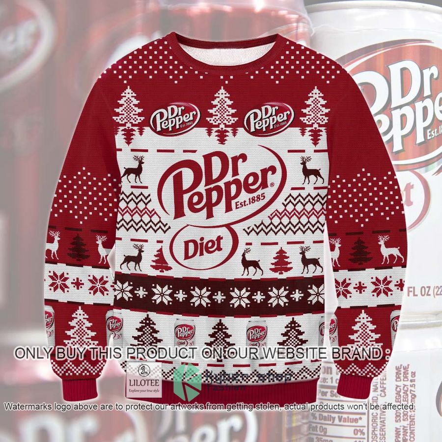 Dr Pepper Diet Christmas Sweater, Sweatshirt 8