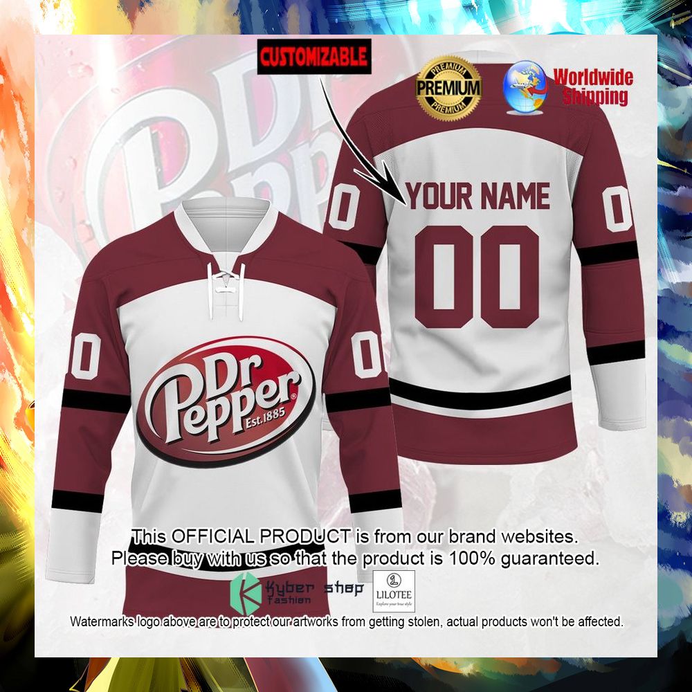 dr pepper est 1885 personalized hockey jersey 1 666